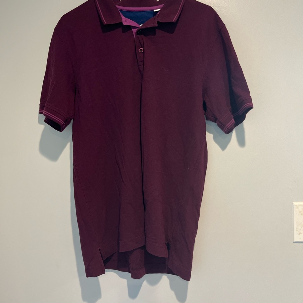 Robert Graham Maroon Polo Shirt Classic Style
